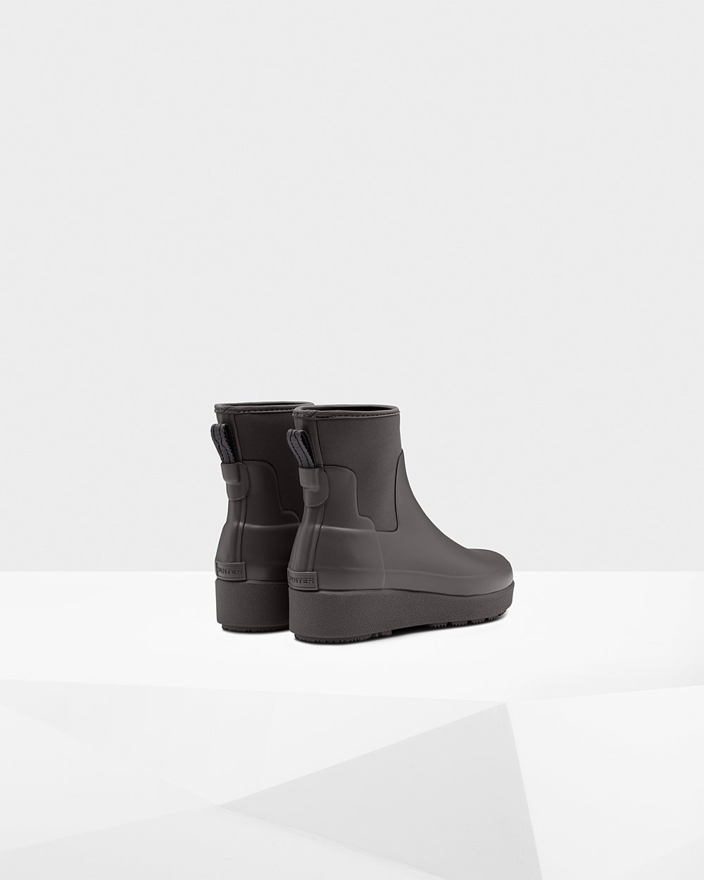 Womens Creeper Boots - Hunter Refined Slim Fit Neoprene Chelsea (86FBWVJAL) - Grey